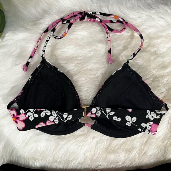 Victoria’s Secret Tropical Floral Push-Up Bikini Top Cheeky Boy Short Swimsuit M - Picture 9 of 14